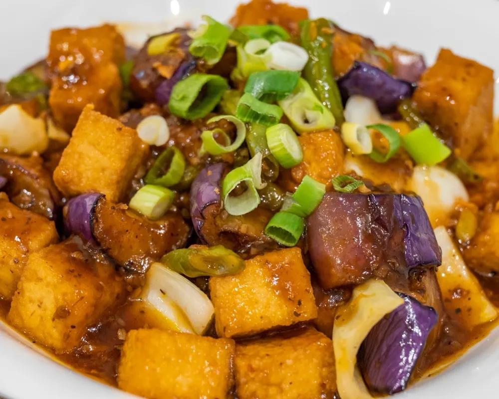 Tofu, Green Beans And Eggplant | Adobo