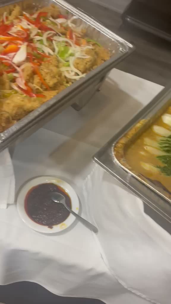 The buffet, set